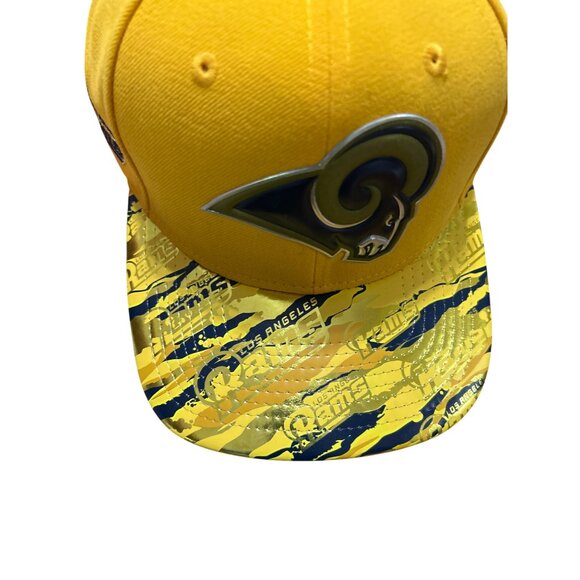 Los Angeles Rams 9Fifty Snapback Cap Yellow W/ Graphic Brim & NFL Logo Adjustabl - Picture 5 of 8